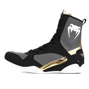Venum - Boxing Shoes / Elite / Black-White-Gold / EU 43
